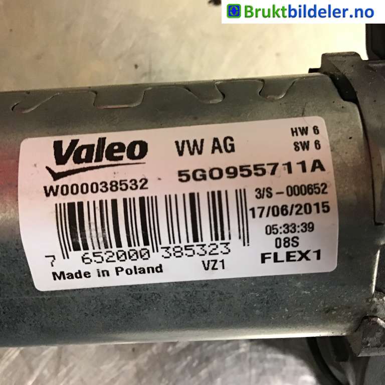 Viskermotor bakrute til VW e-Golf 2014-2017 (Fase 1) (VOLKSWAGEN|5G0 955 711 A|W000038532|)
