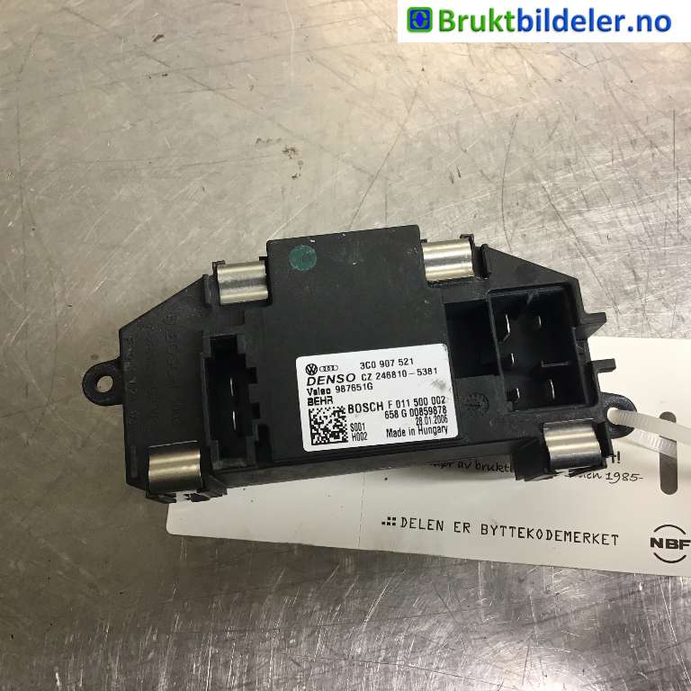 Varmeapparat motstand til VW Jetta 2005-2010 (VOLKSWAGEN|3C0 907 521|CZ246810-5381|)