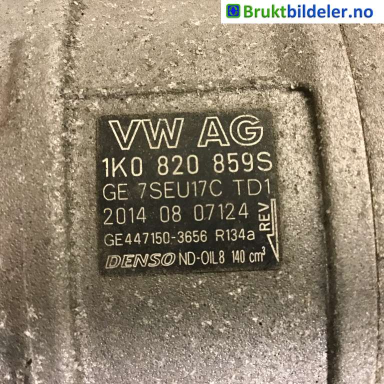 Aircondition kompressor til VW Jetta 2005-2010  (VOLKSWAGEN|1K0 820 859 S|GE447150-3656|)