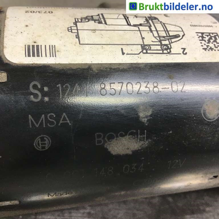Starter diesel til BMW X3 2010-2017 (F25) (F25) (BMW|12 41 8 570 238-02|0 001 148 034|)