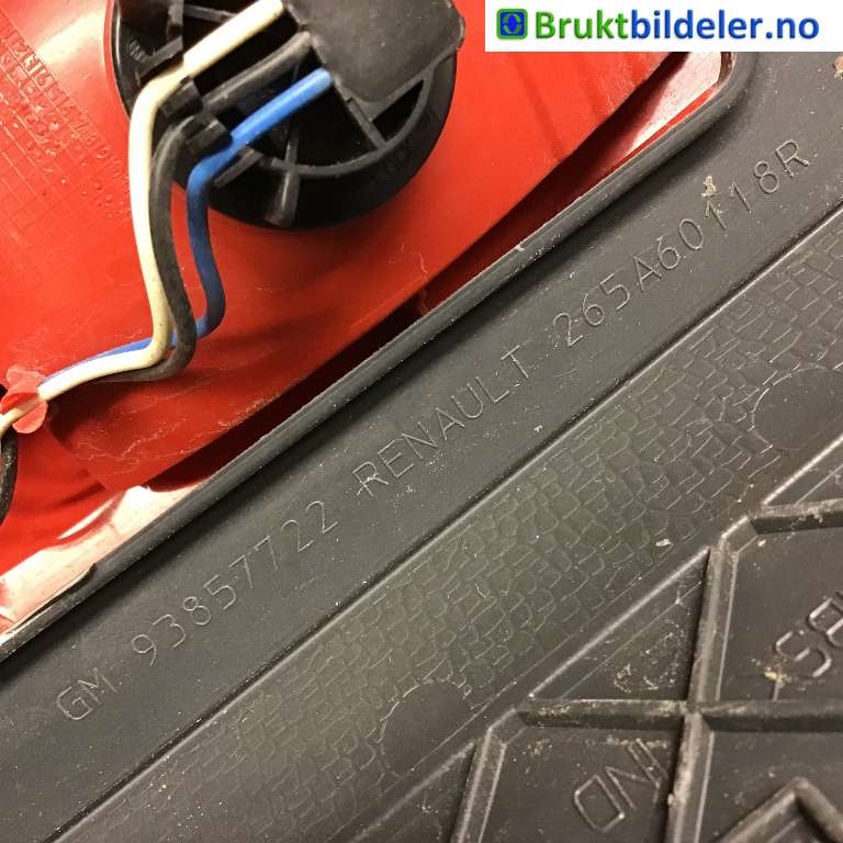 Baklykt venstre til Opel Vivaro A 2006-2014  (OPEL|91169413|93857722|)