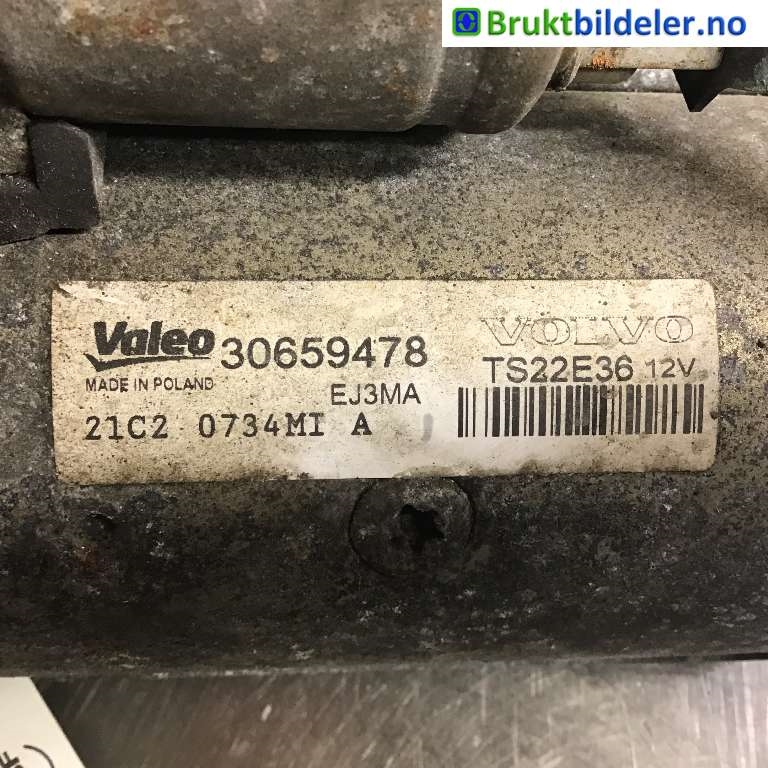 Starter diesel til Volvo V60 2010-2013 (Type I, Fase 1)  (VOLVO|30659478|TS22E36|)