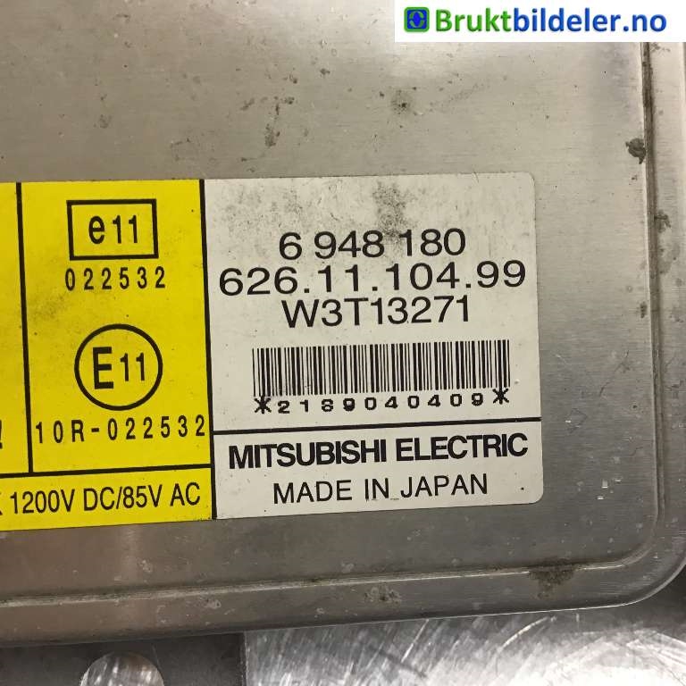 Styreenhet xenon/ballast til Volvo V70 2007-2013 (Type III, Fase 1)  (VOLVO|30744459|626.11.104.99|W3T13271)