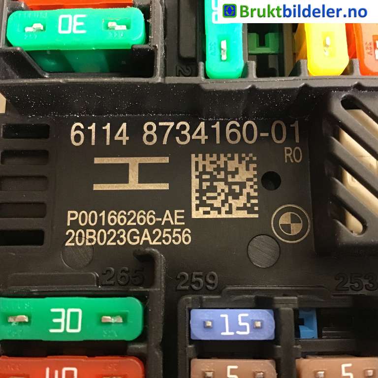 Sikringsboks til BMW 3-Serie 2018-->> (G20) (G20) (BMW|61 14 8 734 160-01|P00166266-AE|)