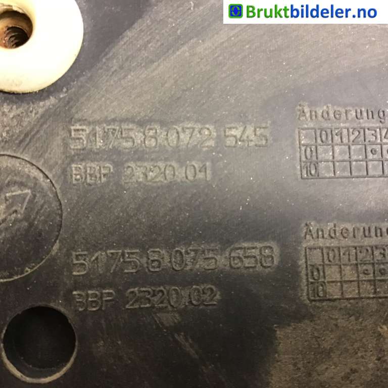 Diverse deler til BMW 3-Serie 2018-->> (G20) (G20) (BMW|51 75 8 072 545|191832 10|)