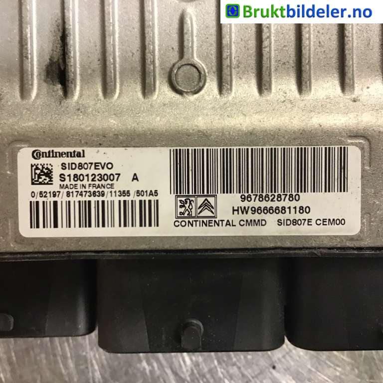 Styreenhet motor til Citroën C4 2011-2017 (Type II)  (CITROEN|9678628780|S180123007 A|)