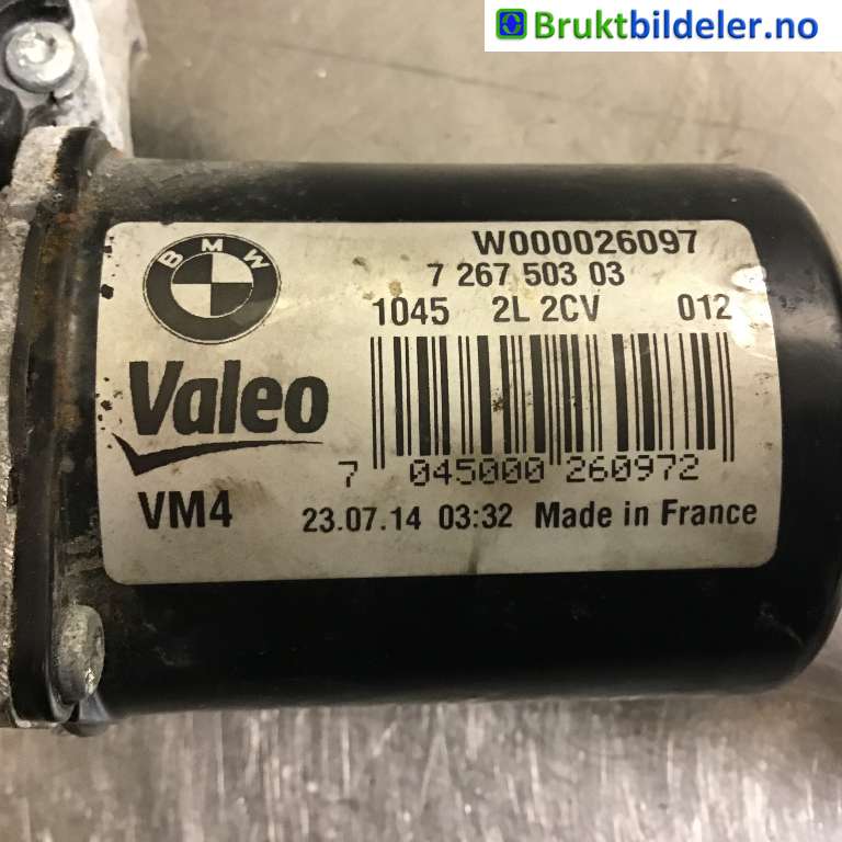 Viskermotor frontrute til BMW 1-Serie 2011-2015 (Fase 1) (F20/F21) (F20/F21) (BMW|7 267 503-03|W000026097|)