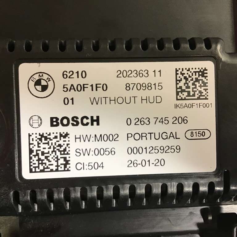 Instrumentpanel til BMW 3-Serie 2018-->> (G20) (G20) (BMW|62 10 5 A0FF1F0-01|0 263 745 206|)