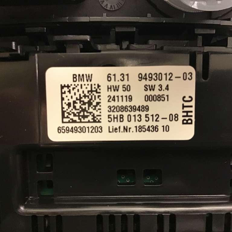Varmeapparat betjening til BMW 3-Serie 2018-->> (G20) (G20) (BMW|61 31 9 493 012|5HB 013 512-08|)