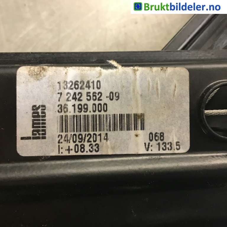Ruteheis høyre foran til BMW 1-Serie 2011-2015 (Fase 1) (F20/F21) (F20/F21) (BMW|7 242 562-09|13262410|)