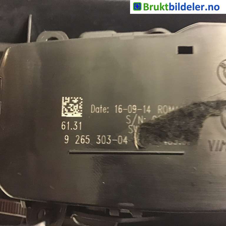 Bryter lys til BMW 1-Serie 2011-2015 (Fase 1) (F20/F21) (F20/F21) (BMW|61 31 9 265 303|)
