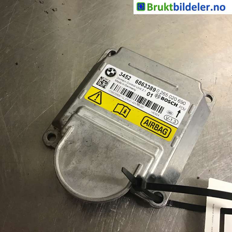 Airbag elektronikk til BMW 1-Serie, 2011-2015 (Fase 1) (F20/F21) (F20/F21) (BMW|34 52 6 863 389)