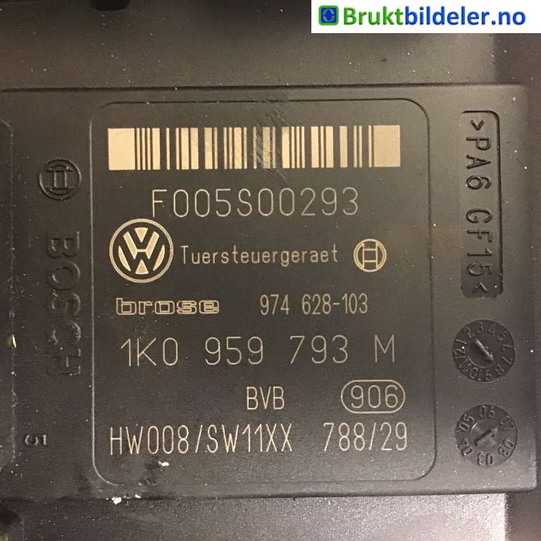 Ruteheis venstre foran til VW Golf V, Combi 2003-2008  (VOLKSWAGEN|1K5 837 401 AJ|973562-351|1K0 959 793 M)