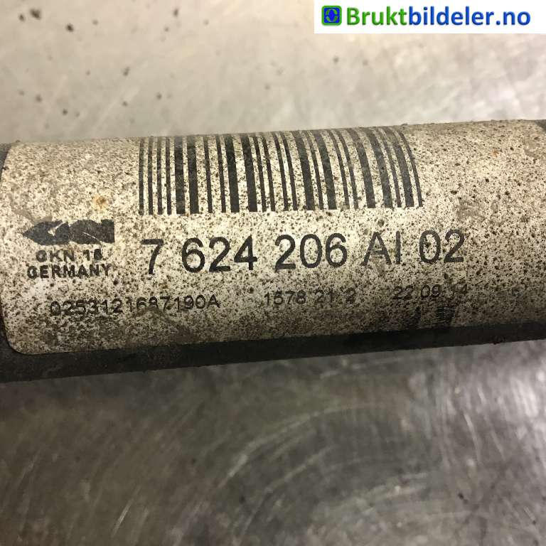 Drivaksel høyre bak til BMW 1-Serie 2011-2015 (Fase 1) (F20/F21) (F20/F21) (BMW|33 20 7 624 206||7 624 206 AI02)