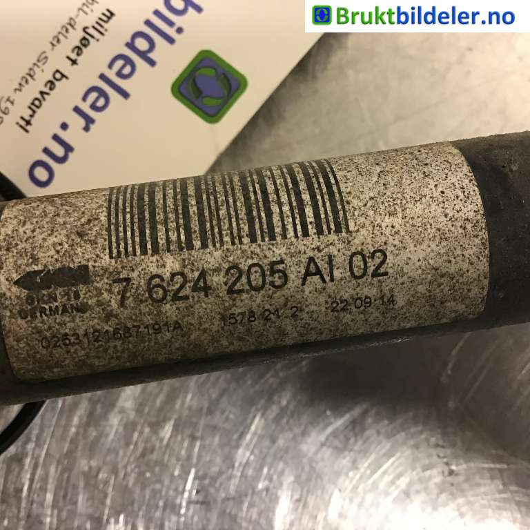Drivaksel venstre bak til BMW 1-Serie 2011-2015 (Fase 1) (F20/F21) (F20/F21) (BMW|33 20 7 624 205||7 624 205 AI02)