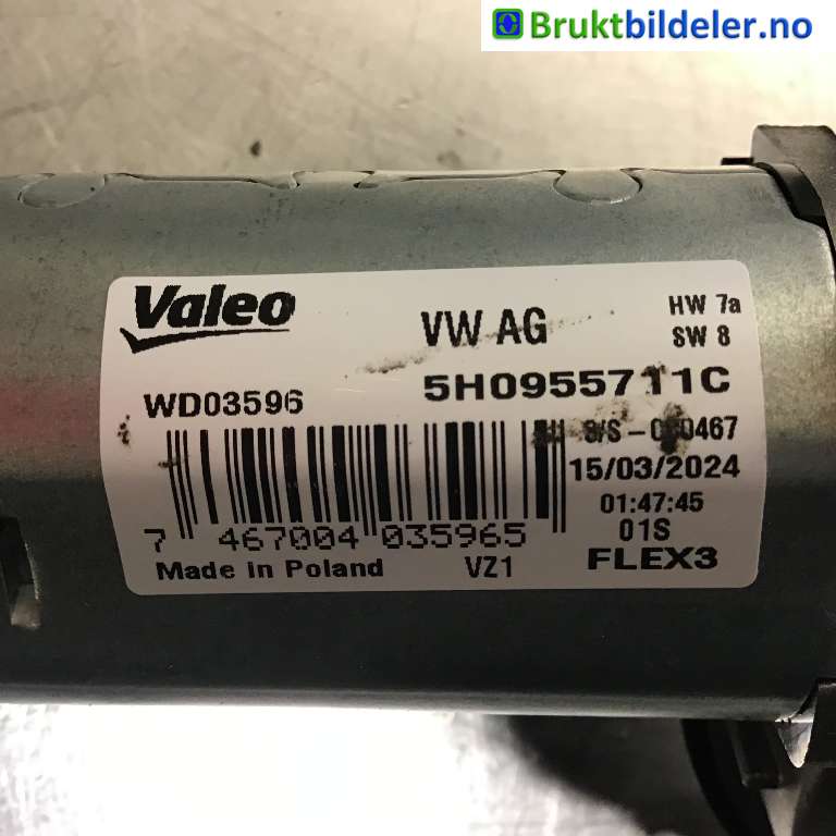Viskermotor bakrute til VW ID.4 2020-->>  (VOLKSWAGEN|5H0 955 711 C|WD03596|)