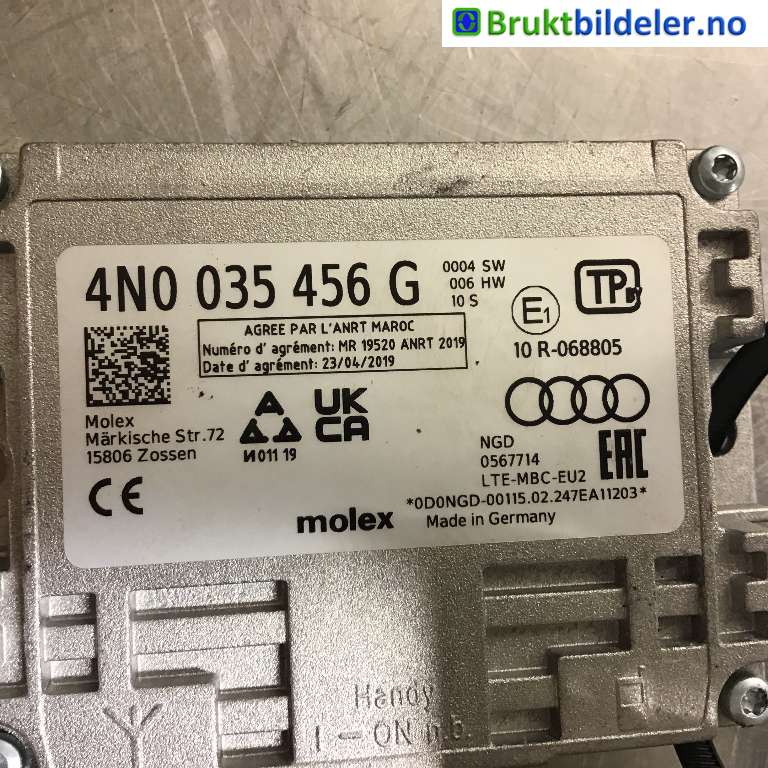 Antenne navigasjon til VW ID.4 2020-->>  (VOLKSWAGEN|4N0 035 456 G|)