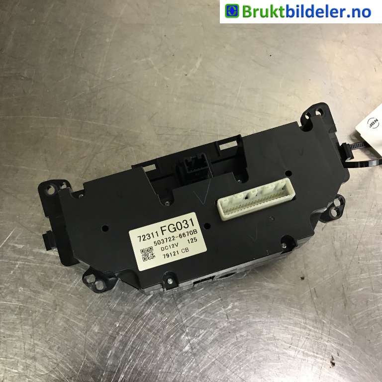 Varmeapparat betjening til Subaru Impreza 2008-2012 (Type III)  (SUBARU|72311FG031|503722-6670B|)