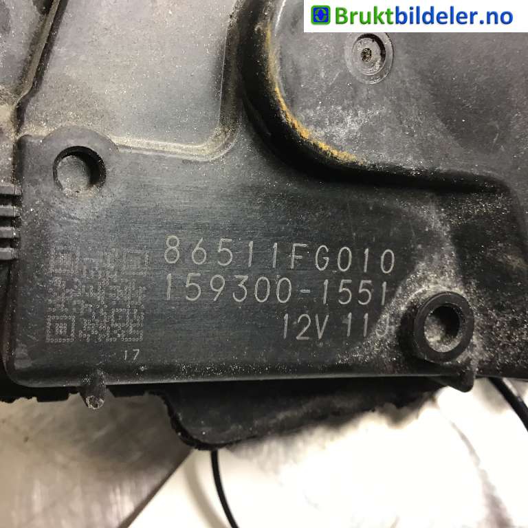 Viskermotor frontrute til Subaru Impreza 2008-2012 (Type III) (SUBARU|86511 FG010|159300-1551|)
