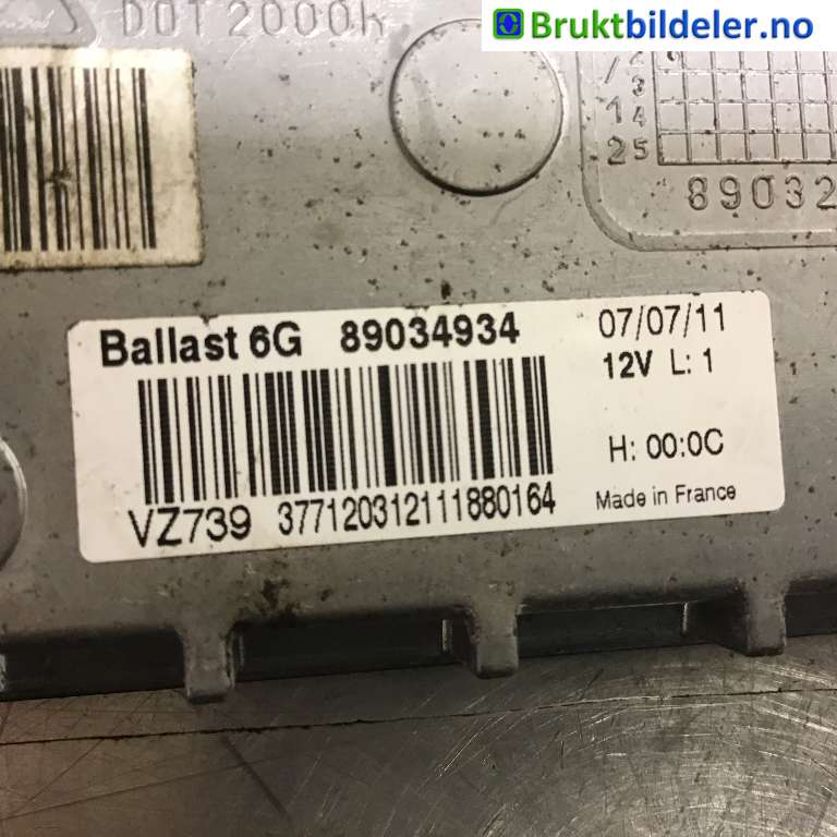 Styreenhet xenon/ballast til Citroën DS4 2011-2017  (CITROEN|6206 T3|89034934|)