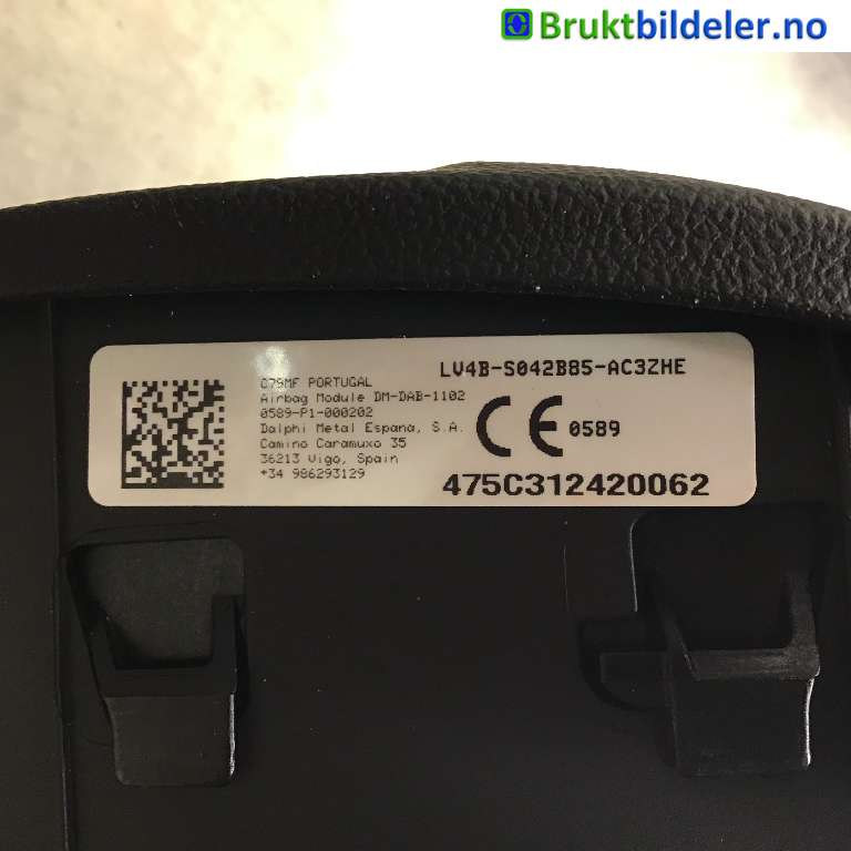 Airbag rattpute til Ford Kuga 2019-->> (Type III)  (FORD|LV4B-S042B85-AC3ZHE|475C312420062|)
