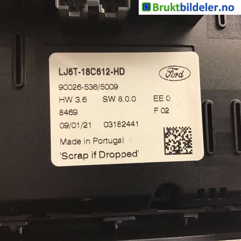Varmeapparat betjening til Ford Kuga 2019-->> (Type III)  (FORD|LJ6T-18C612-HD|90026-536/5009|)