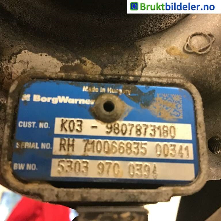 Turbo til Ford Kuga 2013-2019 (FORD|DS7Q-6K682-EA|5303 970 0394|)