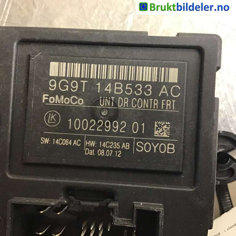 Styreenhet dør venstre foran til Ford Mondeo 2011-2014 (Type IV, Fase 2)  (FORD|9G9T-14B533-AC|)