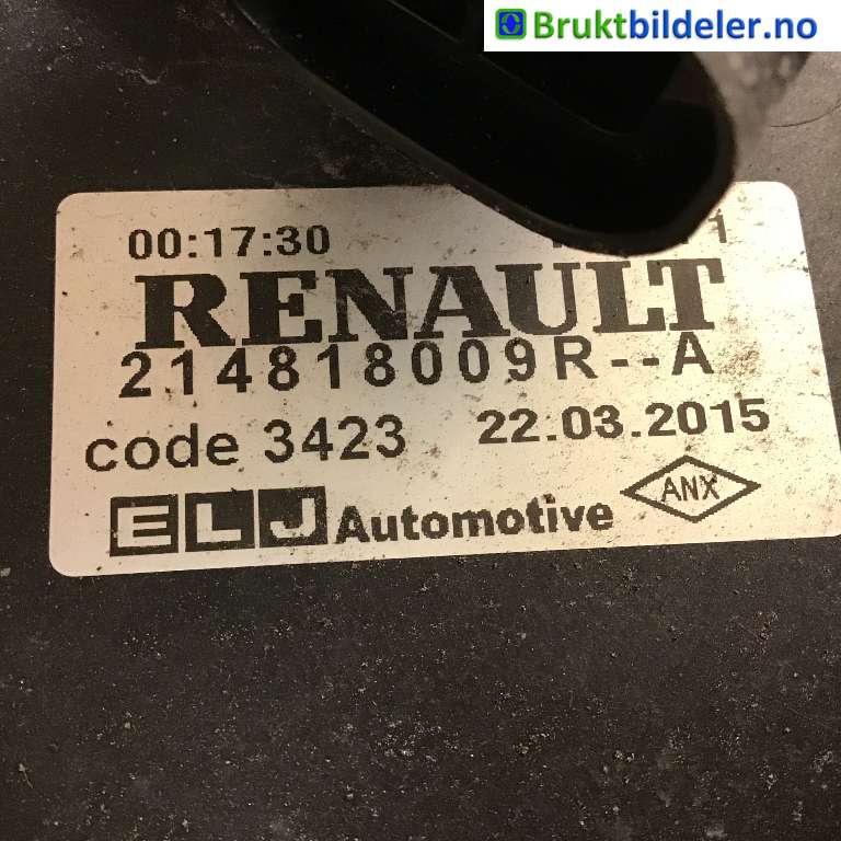 Kjølevifte til Renault Captur 2013-2020 (Type I)  (RENAULT|214818009R|)