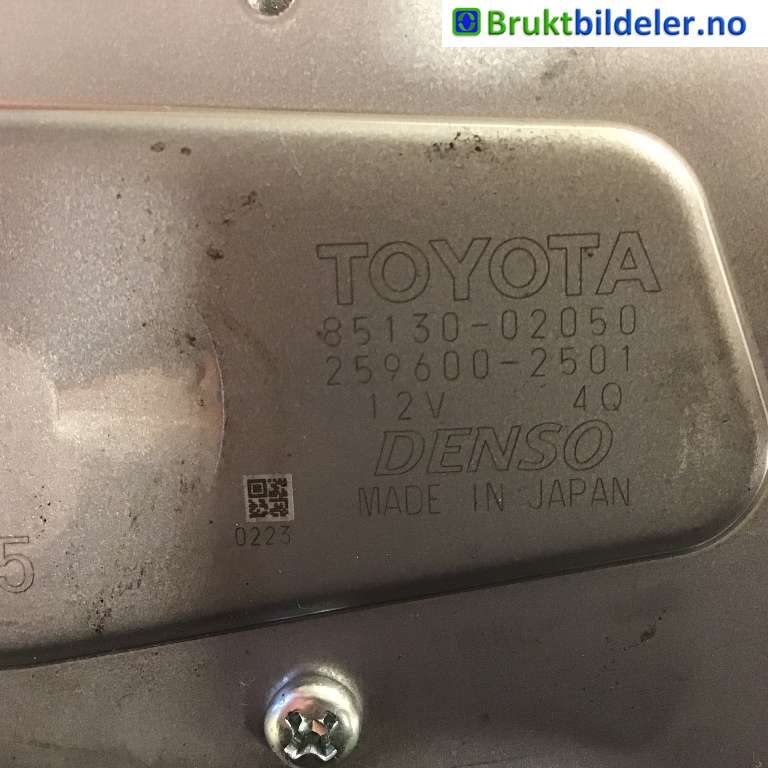 Viskermotor bakrute til Toyota Auris 2013-2015 (Type II, Fase 1)  (TOYOTA|85130-02050|259600-2501|)