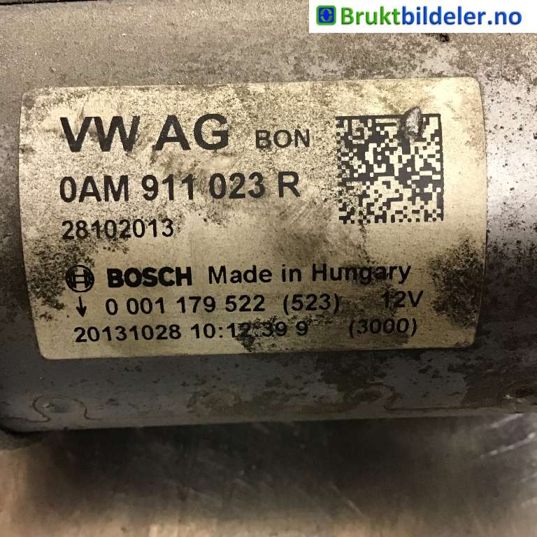 Starter til VW Golf VII 2012-2017 (Fase 1)  (VOLKSWAGEN|0AM 911 023 R|0 001 179 522|)