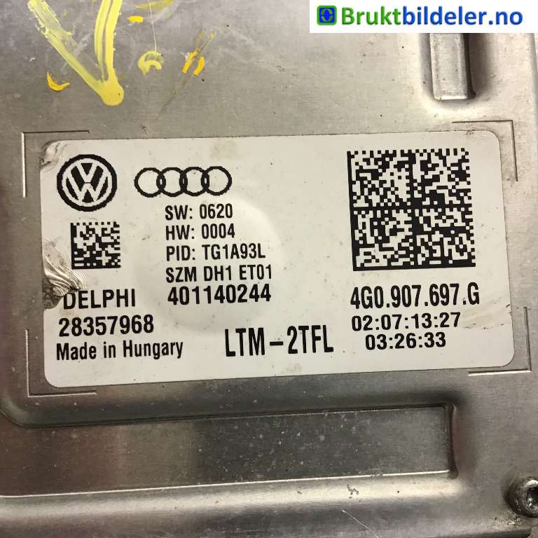 Styreenhet xenon/ballast til VW Golf VII 2012-2017 (Fase 1)  (VOLKSWAGEN|4G0 907 697 G|28357968|)