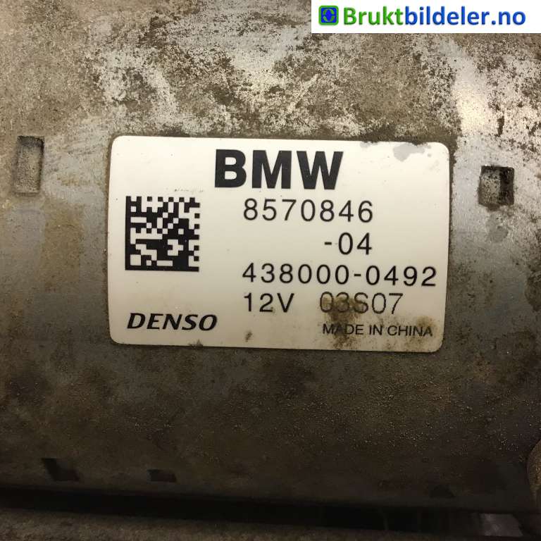 Starter diesel til BMW 3-Serie 2012-2018 (F30/F31/F34) (F30/F31/F34) (BMW|12 41 8 570 846|438000-0492|)