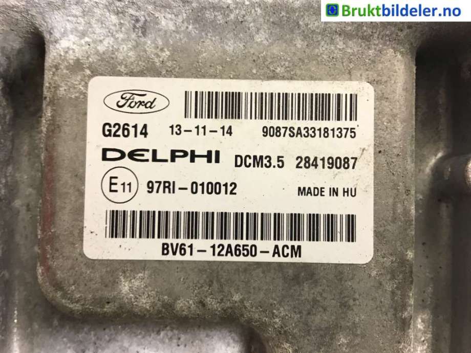 Styreenhet motor til Ford C-Max 2010-2015 (Type II, Fase 1)  (FORD|BV61-12A650-ACM|28419087|)