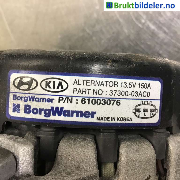 Dynamo til Hyundai i30 2017-2020 (Type III)  (HYUNDAI|37300-03AC0|61003076|)