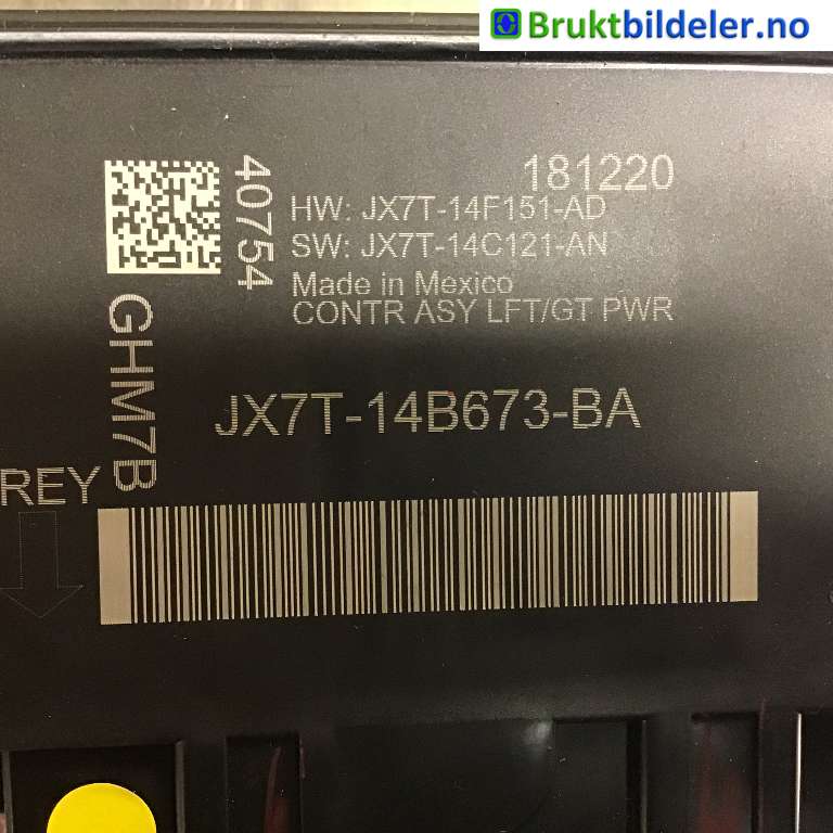 Styreenhet elektrisk bakluke til Ford Mustang Mach-e 2020-->>  (FORD (US)|JX7T-14B673-BA|181220|)