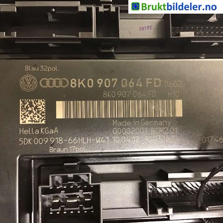 Styreenhet comfort (BCM) til Audi A5 2007-2016 (Type I)  (AUDI|8K0 907 064 FD|5DK 009 918-66|)