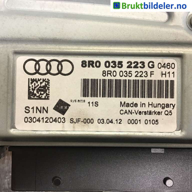 Bilstereo forsterker til Audi A5 2007-2016 (Type I) (AUDI|8R0 035 223 G|0304120403|)