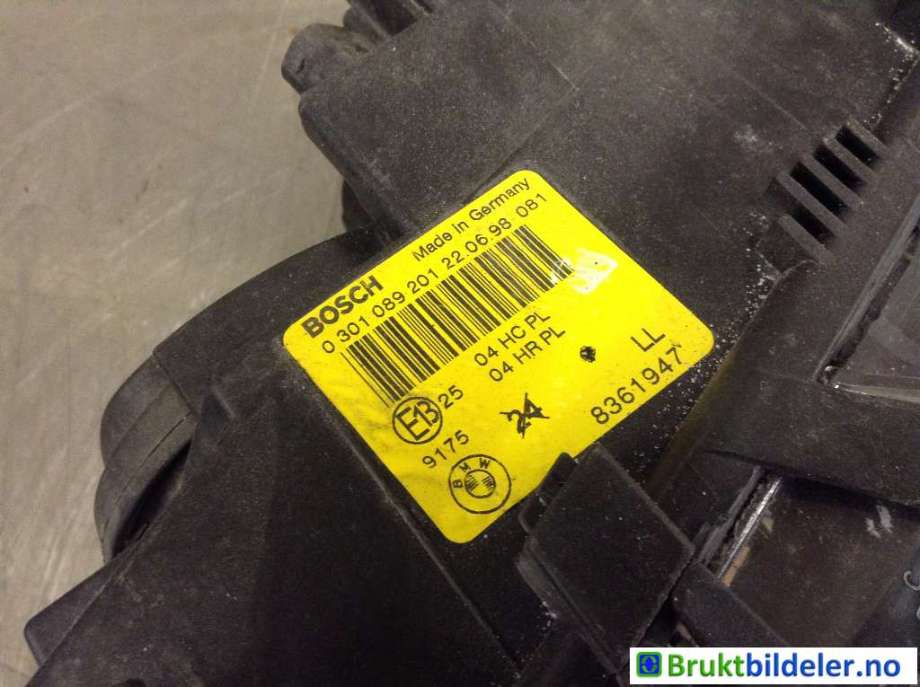 Frontlykt venstre halogen til BMW 3-Serie 1998-2005 (E46) (E46) (91 75 8 361 947|0 301 089 201|)