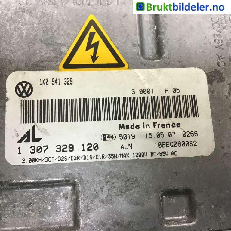 Styreenhet xenon/ballast til VW Touran 2007-2010 (Type I, Fase 2)  (VOLKSWAGEN|1K0 941 329|1 307 329 120|)