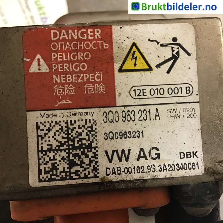 Varmeapparat register til VW Passat 2015-2019 (Fase 1) (B8) (B8) (VOLKSWAGEN|3Q0 963 231 A|12E 010 001 B|)