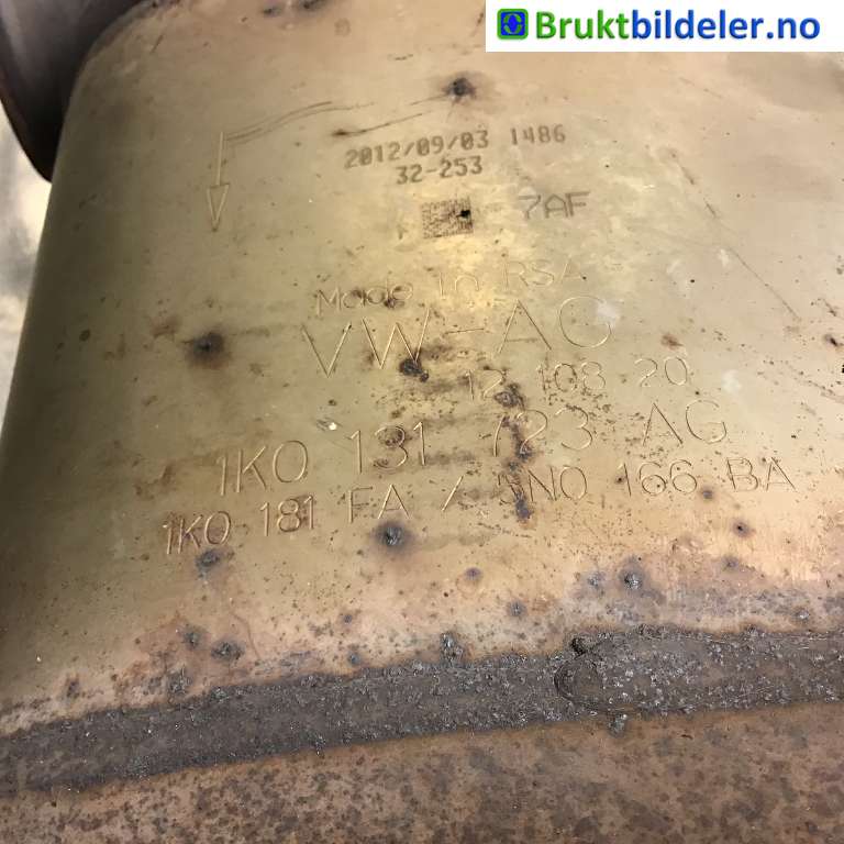 Partikkelfilter til Škoda Superb 2008-2015 (Type II)  (SKODA|1K0 131 723 AG|)