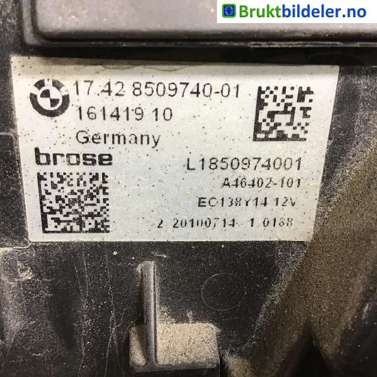 Kjølevifte til BMW 5-Serie 2010-2017 (F10/F11) (F10/F11) (BMW|17 42 8 509 740-01|)