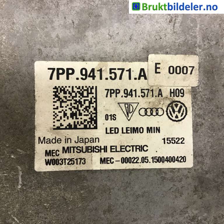 Styreenhet xenon/ballast til VW Passat 2015-2019 (Fase 1) (B8) (B8) (VOLKSWAGEN|7PP 941 571 A|)