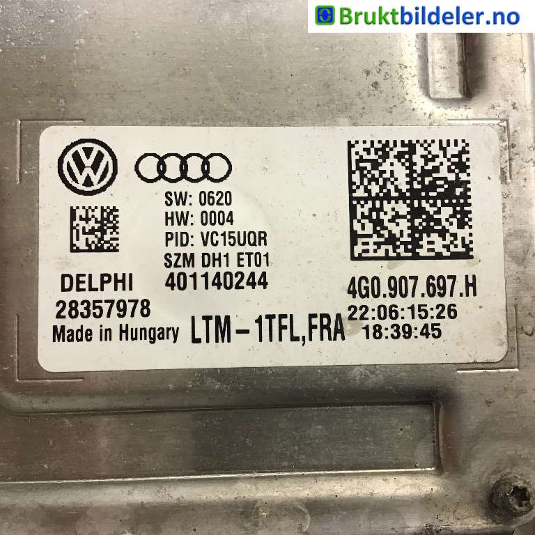 Styreenhet xenon/ballast til VW Passat 2015-2019 (Fase 1) (B8) (B8) (VOLKSWAGEN|4G0 907 697 H|28357978|)