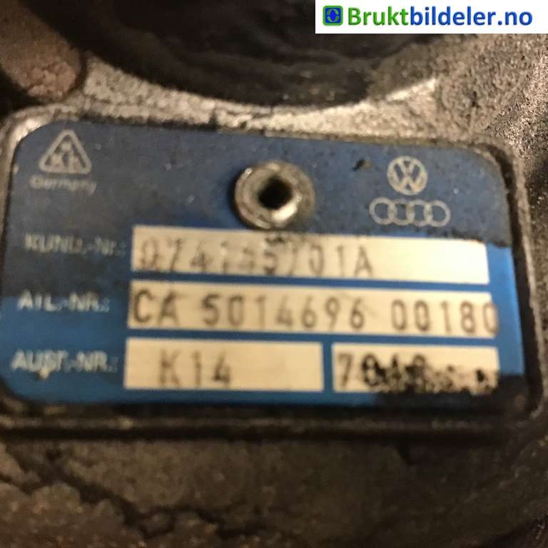 Turbo til VW Transporter / Caravelle 1990-2003 (T4) (T4) (VOLKSWAGEN|074 145 701 A|CA 5014696 00180|)