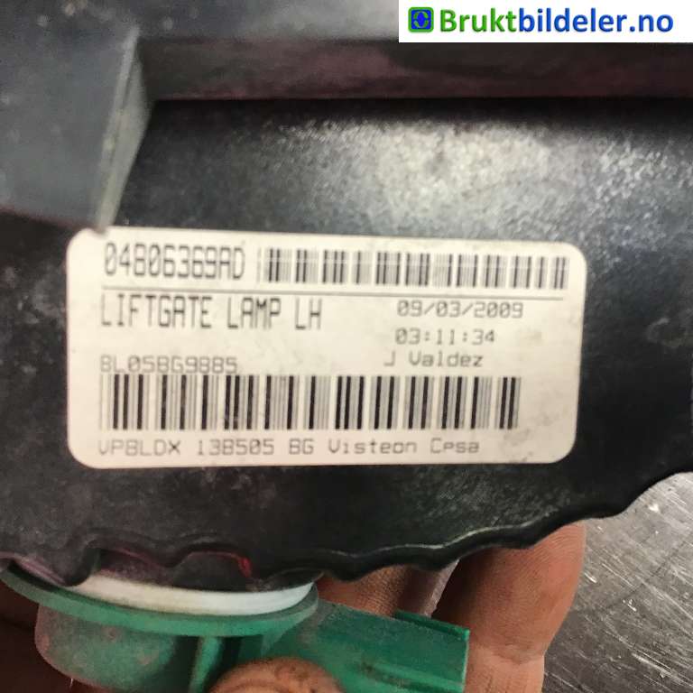 Baklykt venstre indre til Dodge Journey 2008-2010  (DODGE|04806369 AD|138505 BG|)