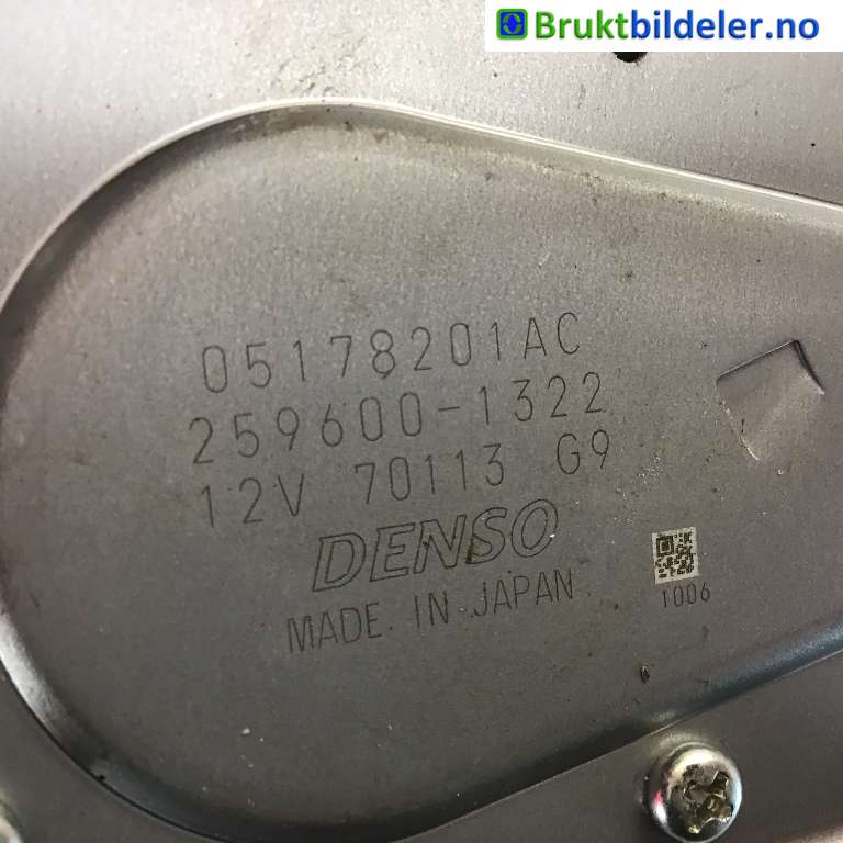 Viskermotor bakrute til Dodge Journey 2008-2010  (DODGE|5178 201AC|259600-1322|)