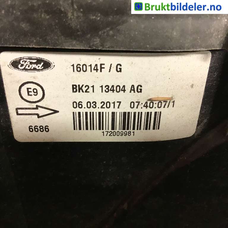 Baklykt høyre til Ford Transit Custom 2013-2023 (Type I)  (FORD|BK21-13404-AG|16014F|)