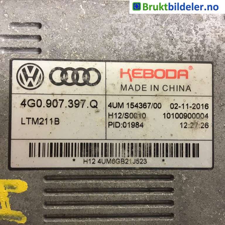 Styreenhet xenon/ballast til Škoda Superb 2015-->> (Type III)  (SKODA|4G0 907 397 Q|)